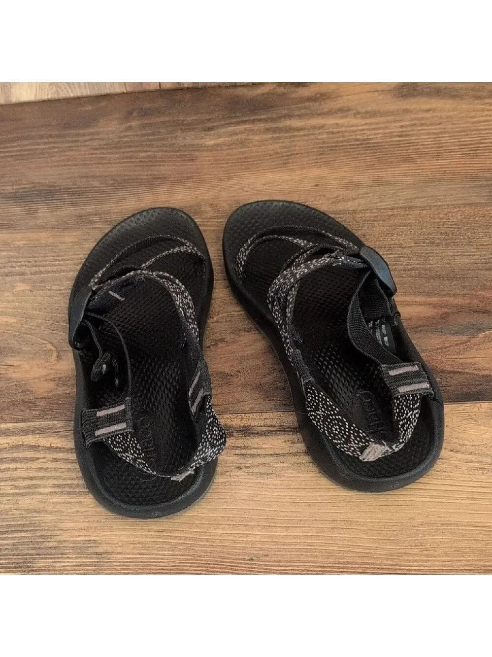 Chaco Kids ZX/1 Black Ecotread Sandals 6